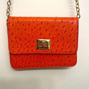 Banana Republic Orange vegan leather purse